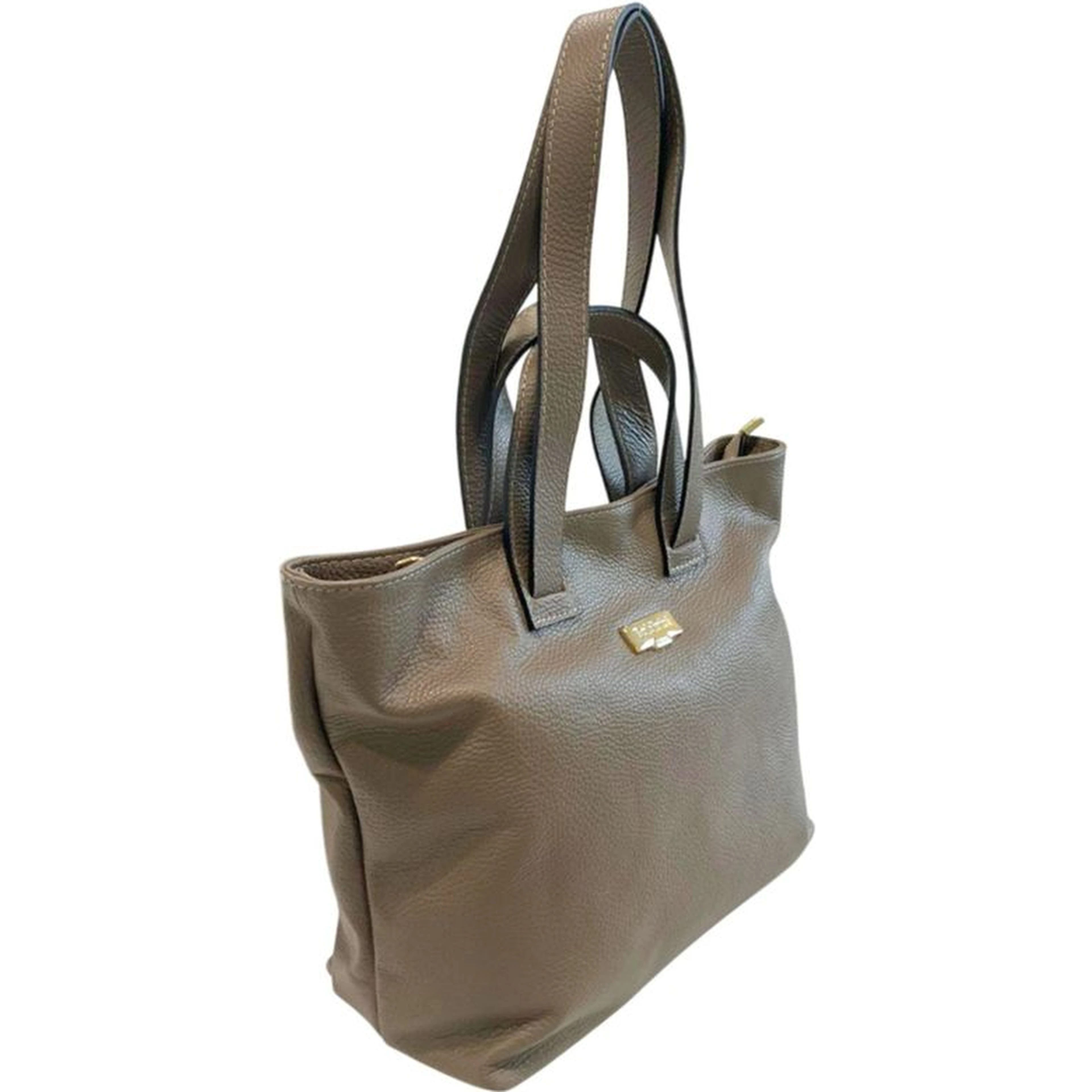 Beige Cowhide Handbag