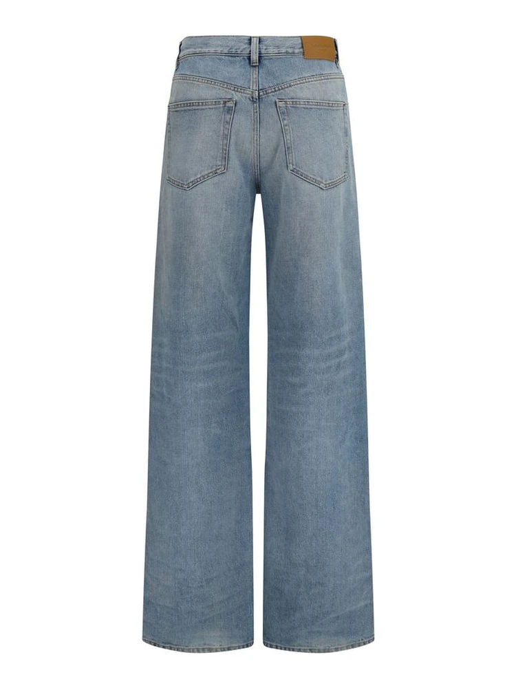 Blue Cotton High-Waisted Jean alternative
