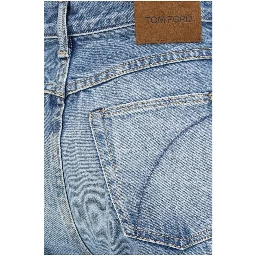 Blue Cotton Bootcut Jeans