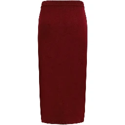 Bordeaux Wool Oves Aries Midi Skirt