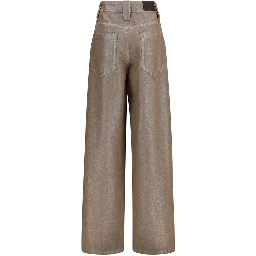 Beige Cotton Jeans Denim
