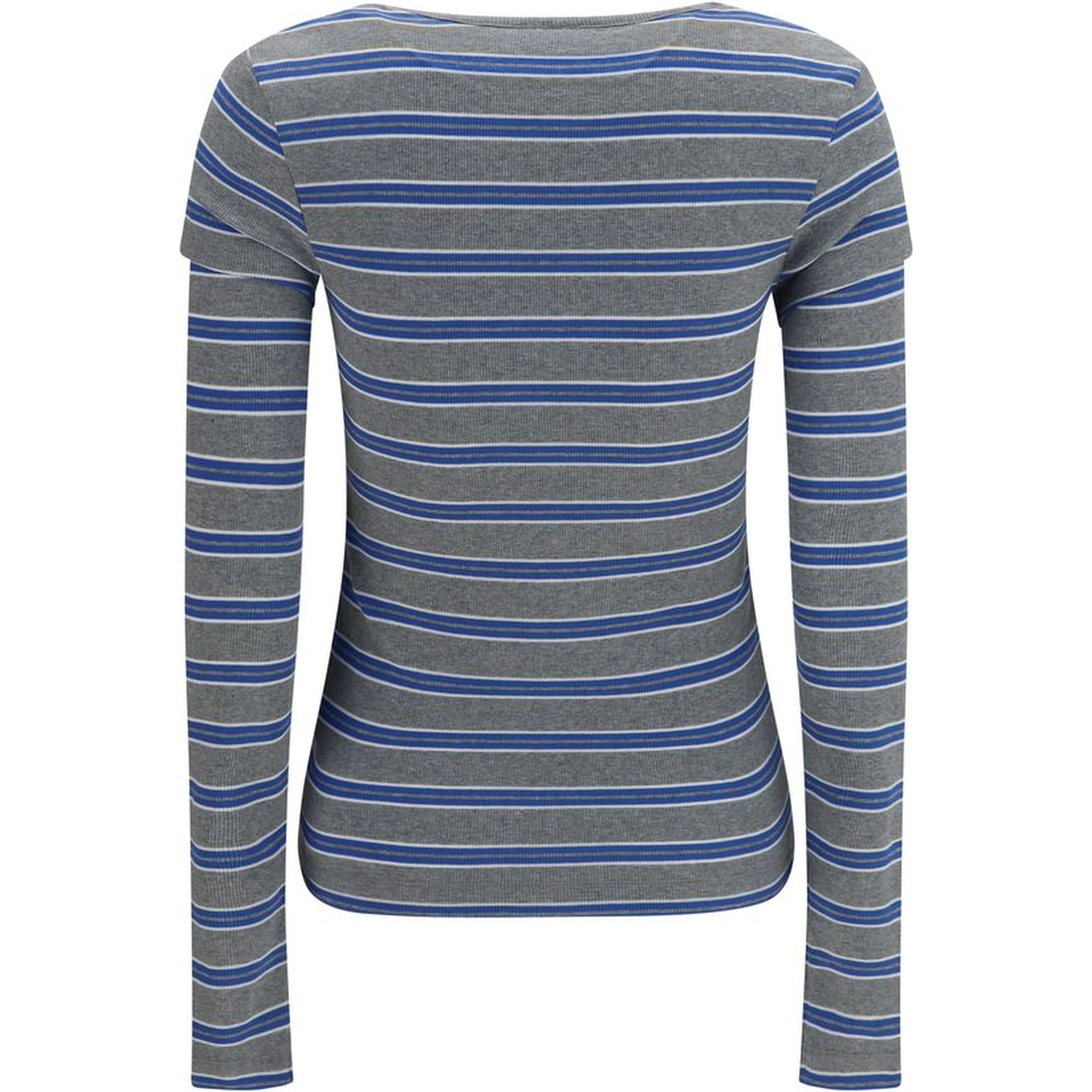 Gray Cotton Long Sleeve T-Shirt