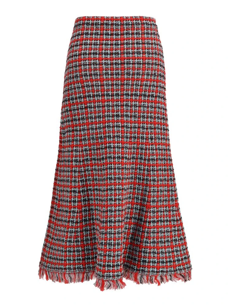 Red Cotton Midi Skirt alternative