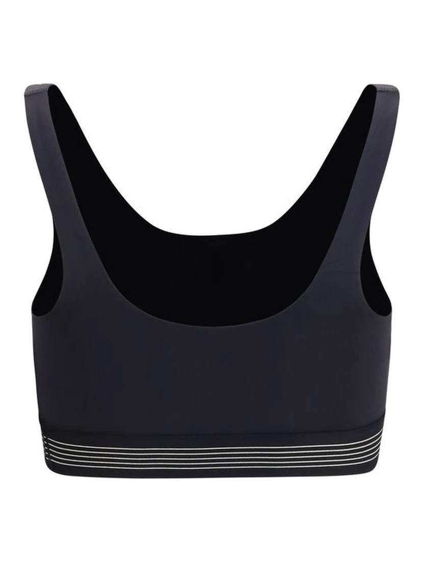 Black Polyester Sport Bra