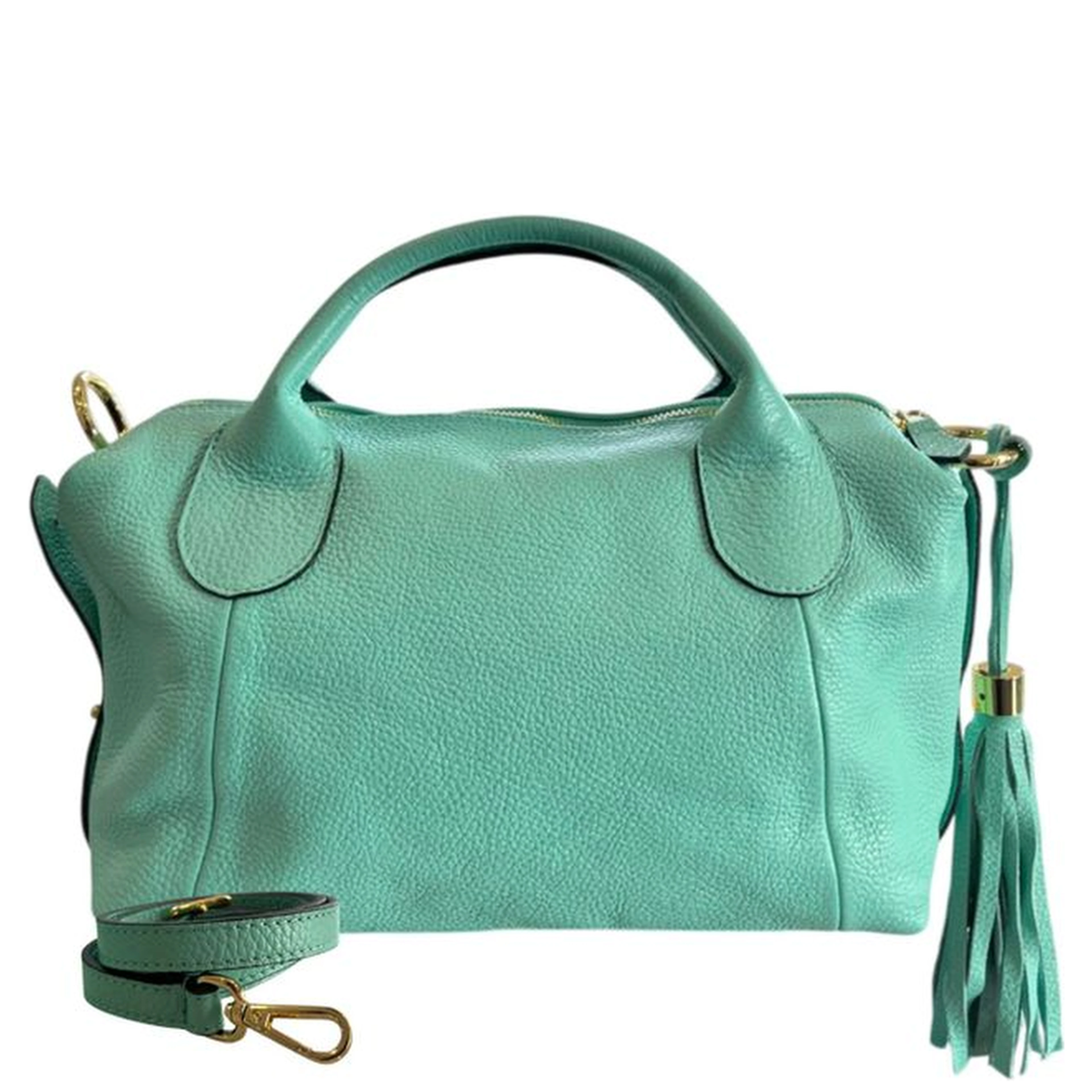 Turquoise Cowhide Handbag