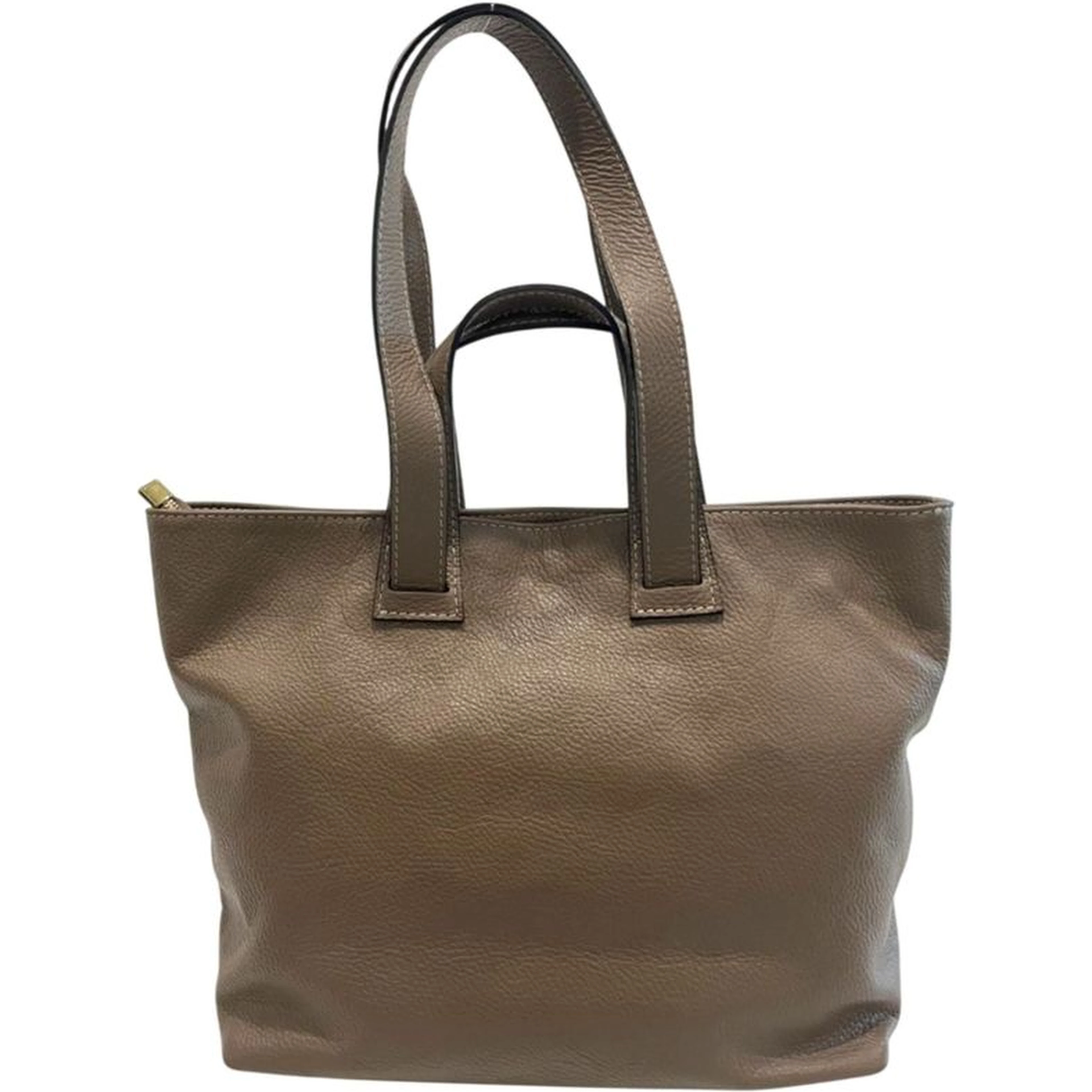 Beige Cowhide Handbag