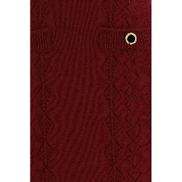 Bordeaux Wool Oves Aries Midi Skirt