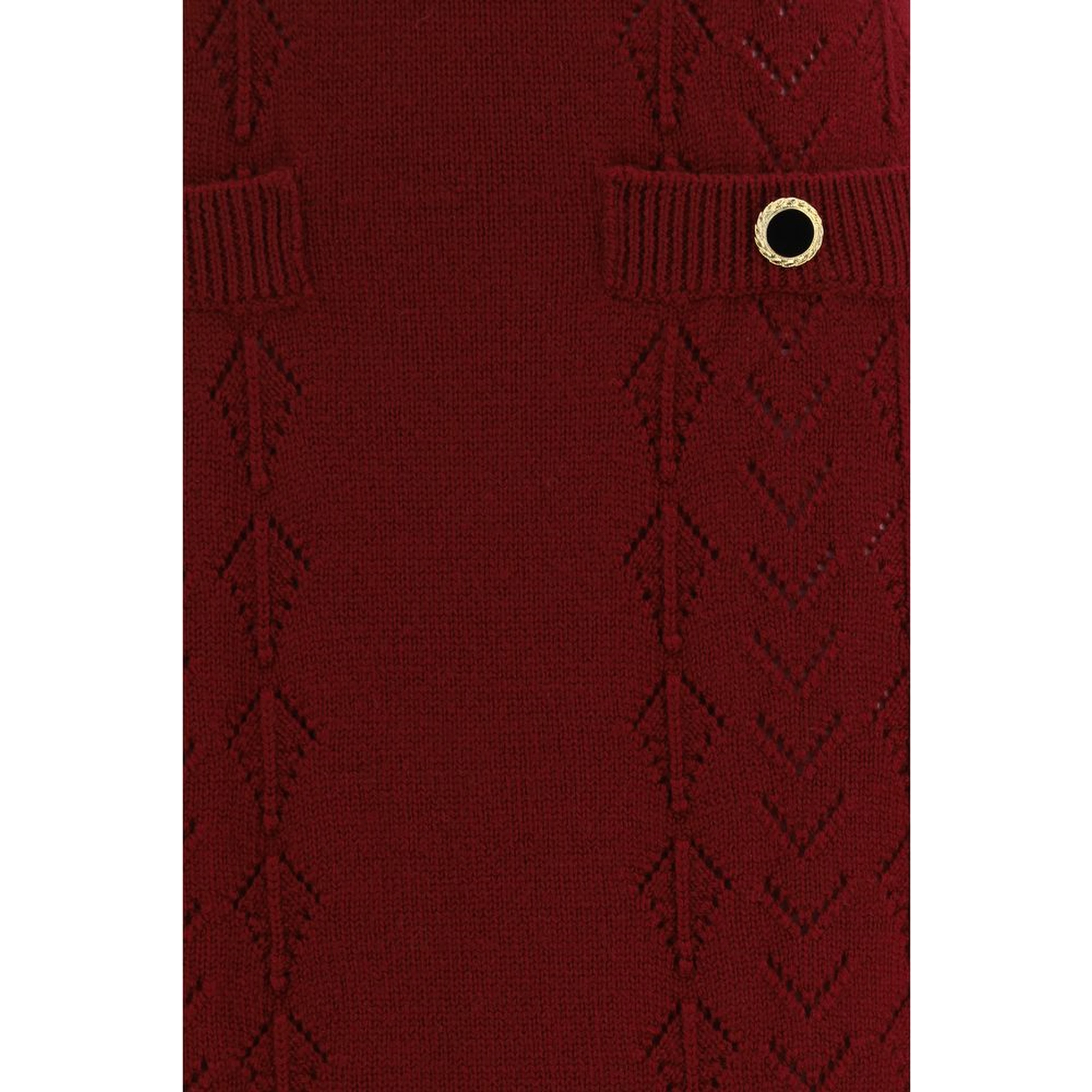 Bordeaux Wool Oves Aries Midi Skirt