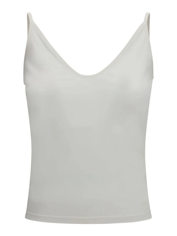 White Silk Tank Tops