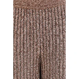 Brown Viscose Casual Pants