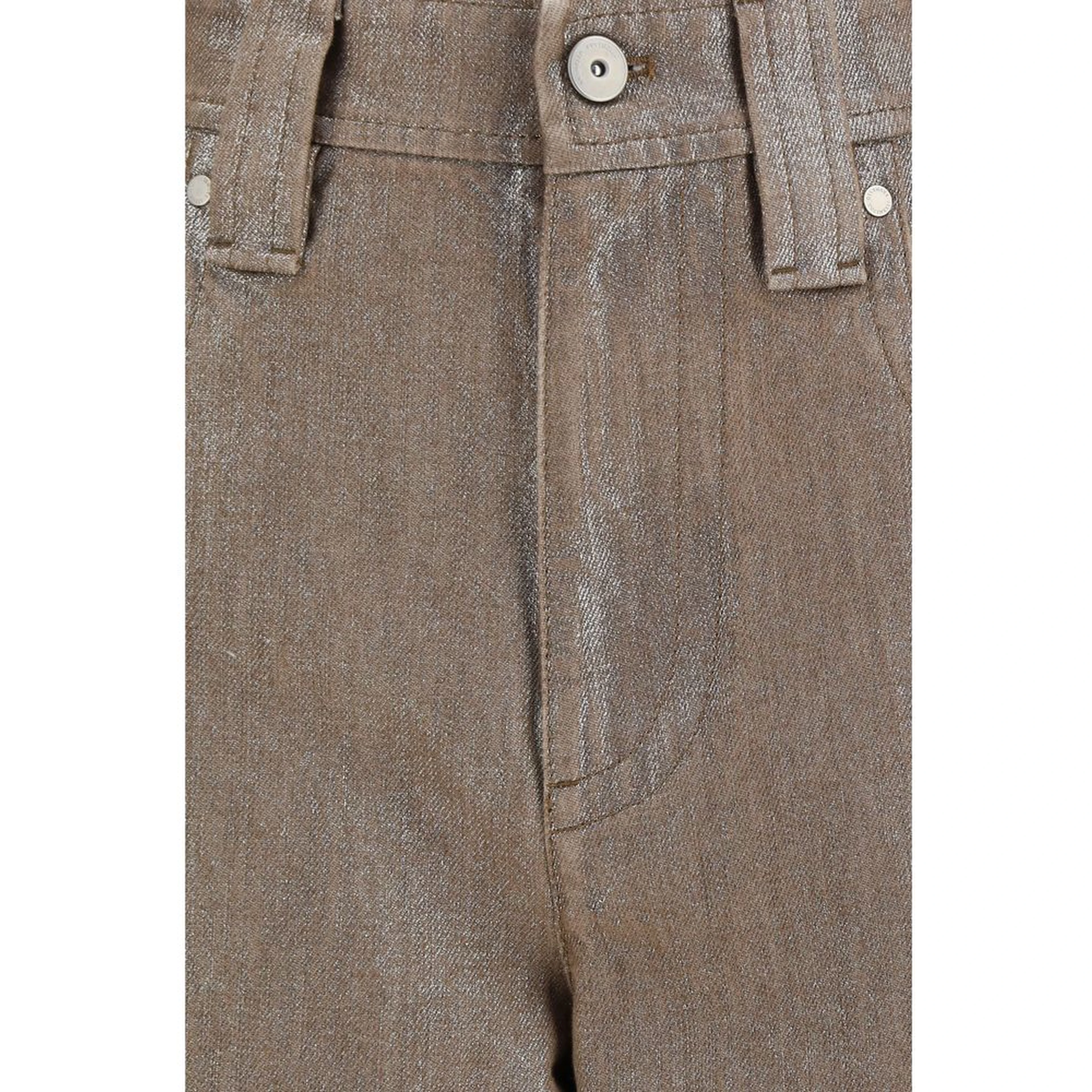 Beige Cotton Jeans Denim