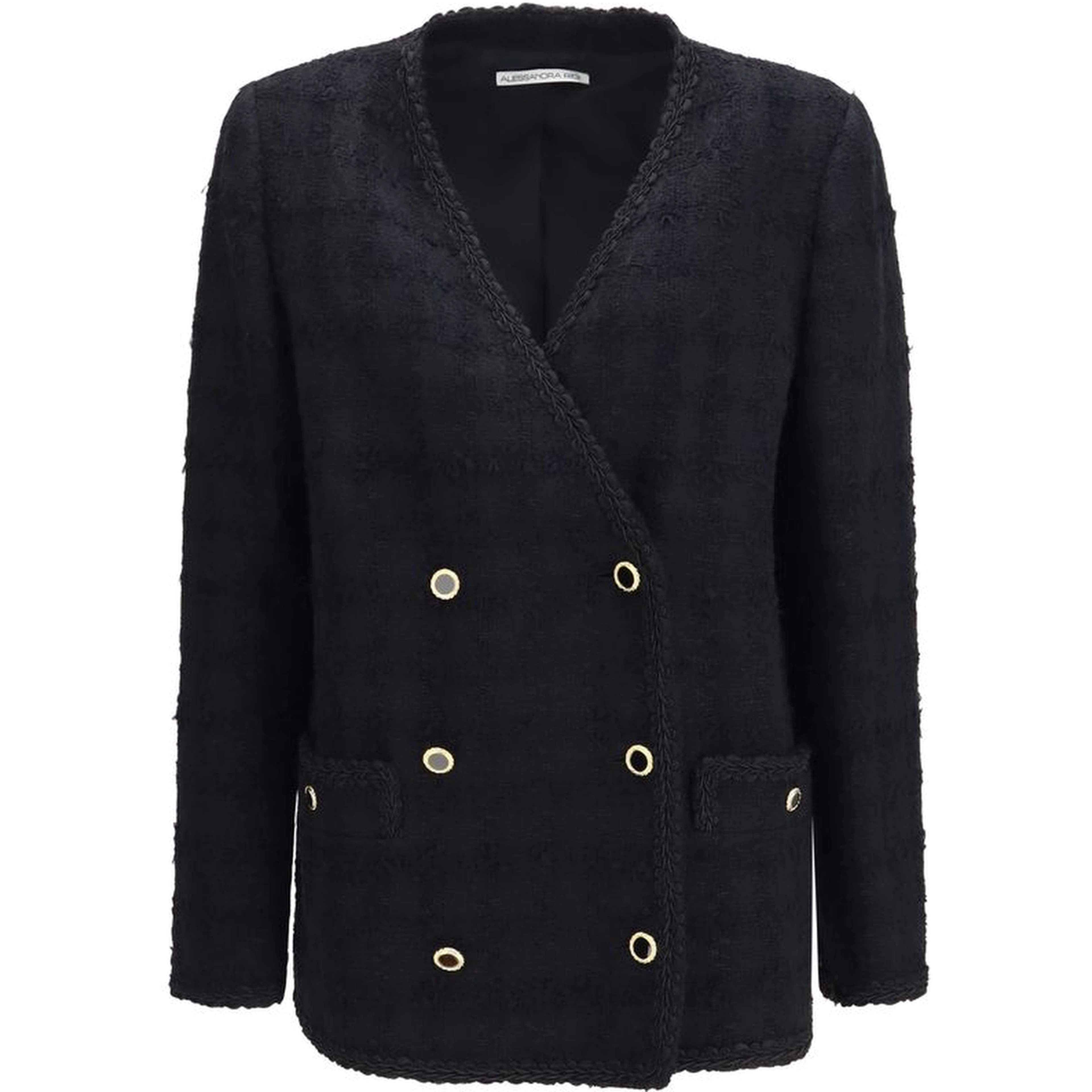 Black Cotton Full-Length Jacket