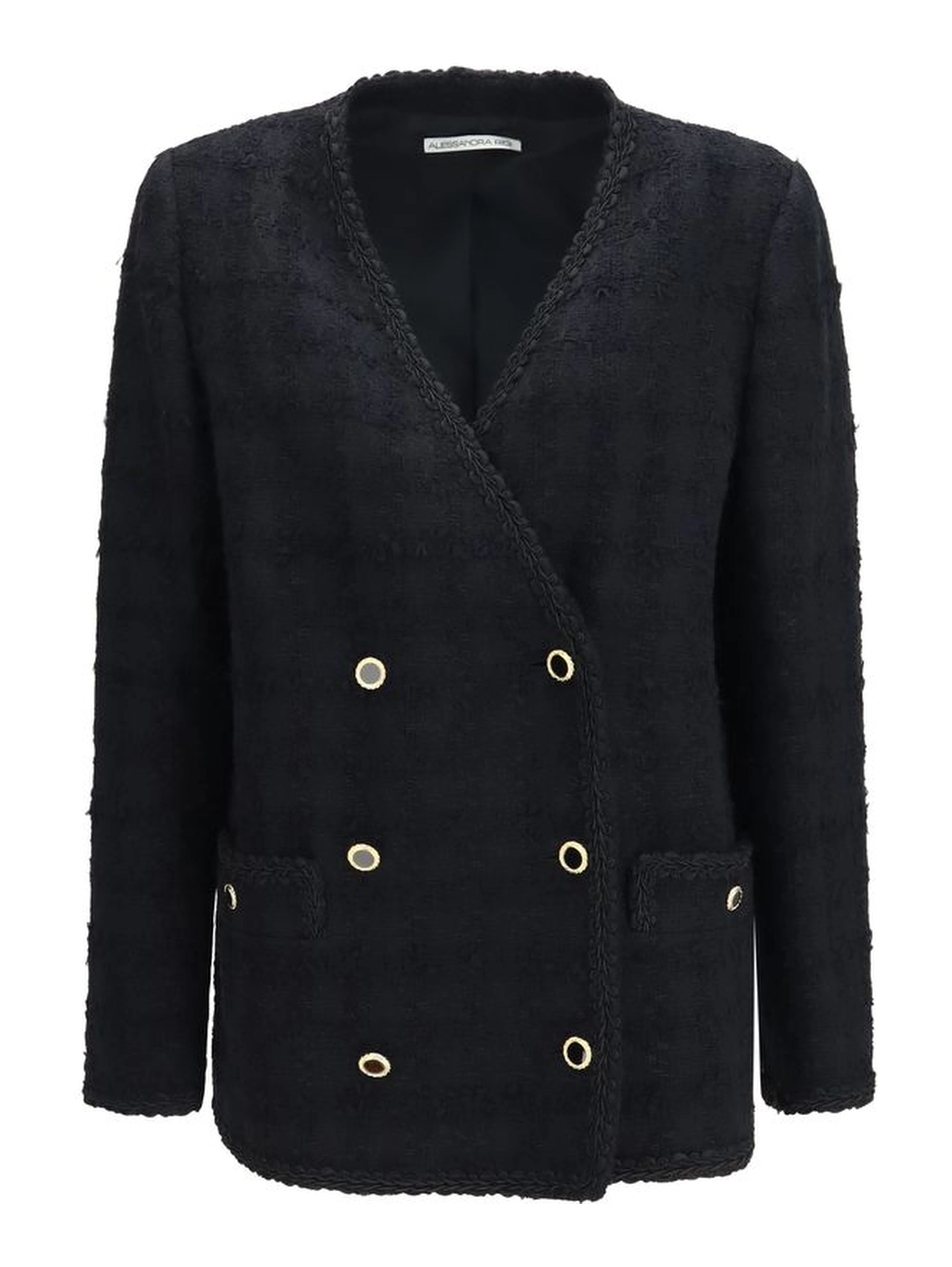 Black Cotton Full-Length Jacket