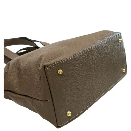 Beige Cowhide Handbag