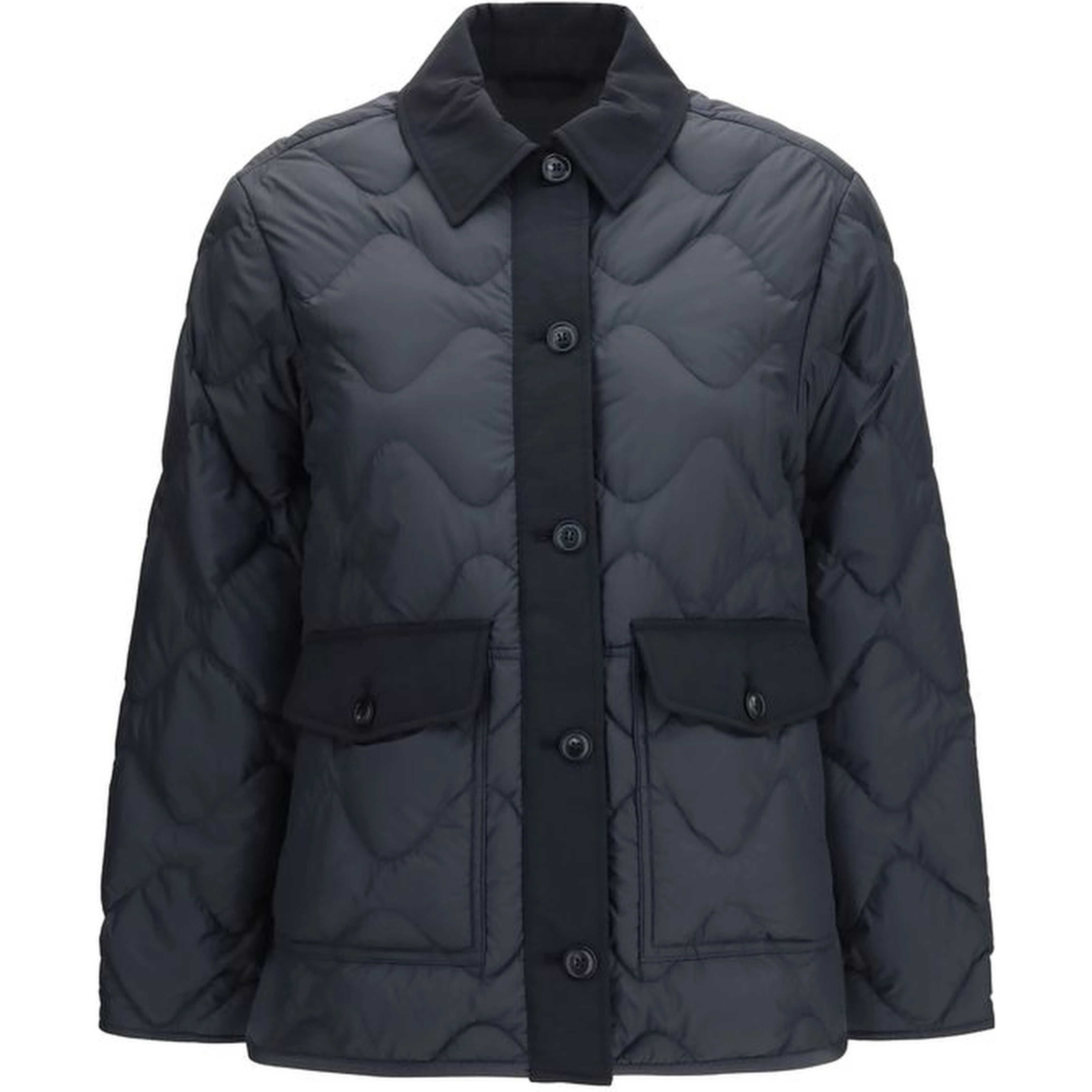 Gray Polyester Shell Jacket