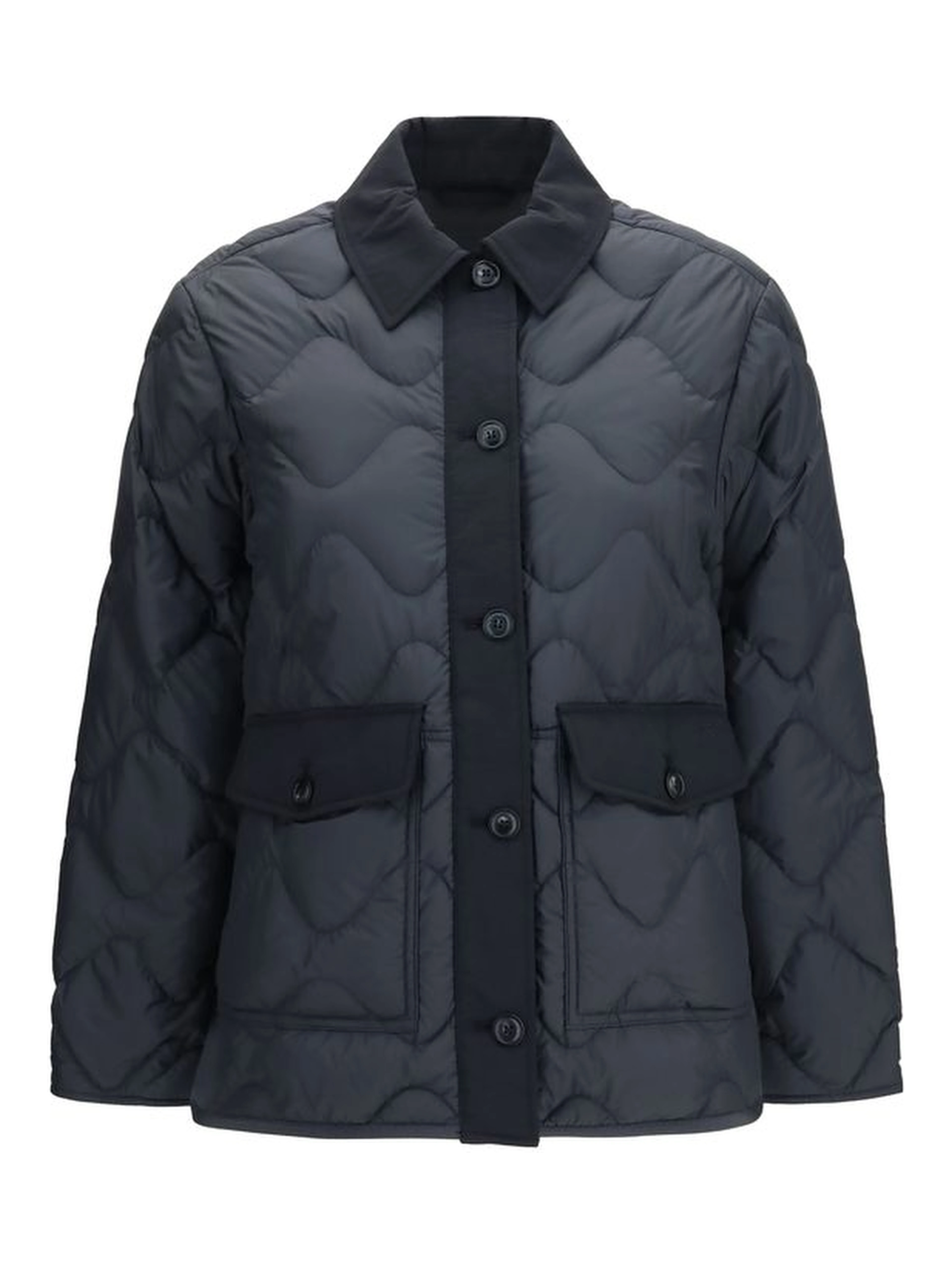 Gray Polyester Shell Jacket
