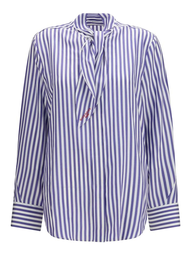 Blue Silk Blouse