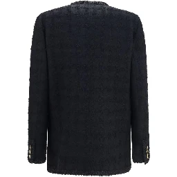 Black Cotton Full-Length Jacket