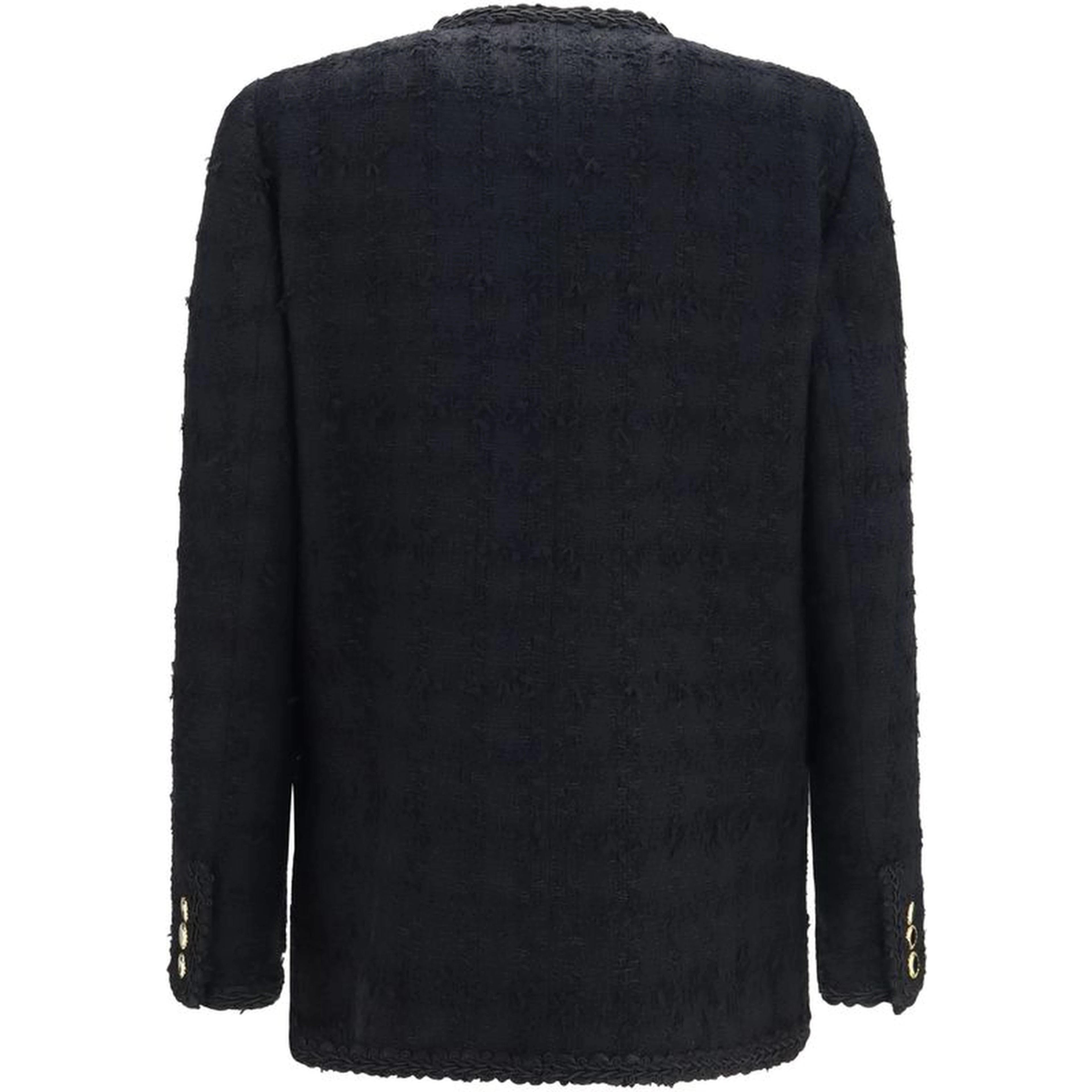 Black Cotton Full-Length Jacket