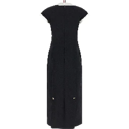 Blue Virgin Wool Midi Dress