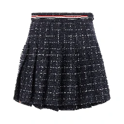 Blue Wool Long Skirt