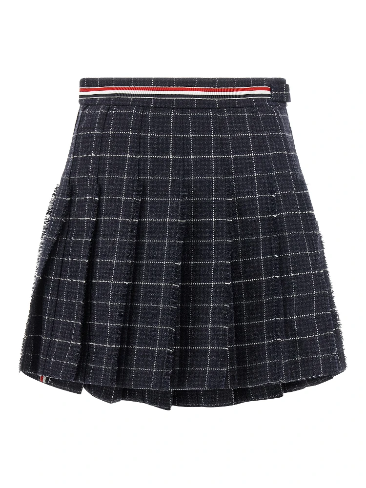 Blue Wool Long Skirt
