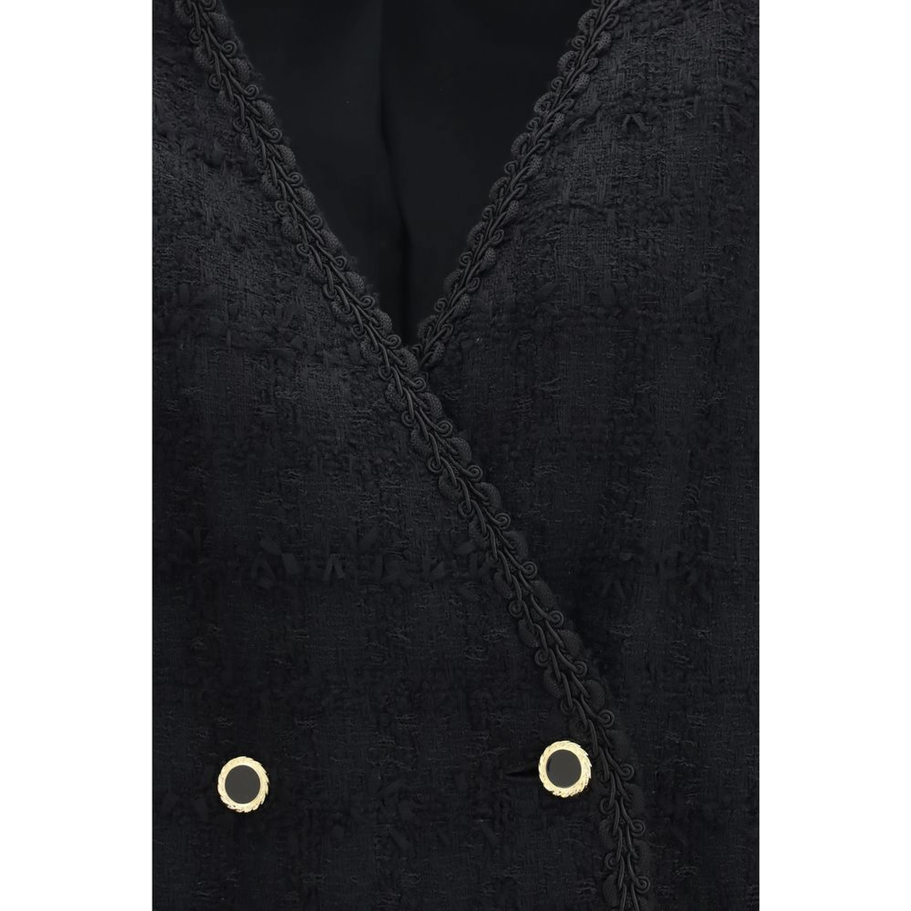 Black Cotton Full-Length Jacket