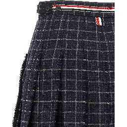 Blue Wool Long Skirt