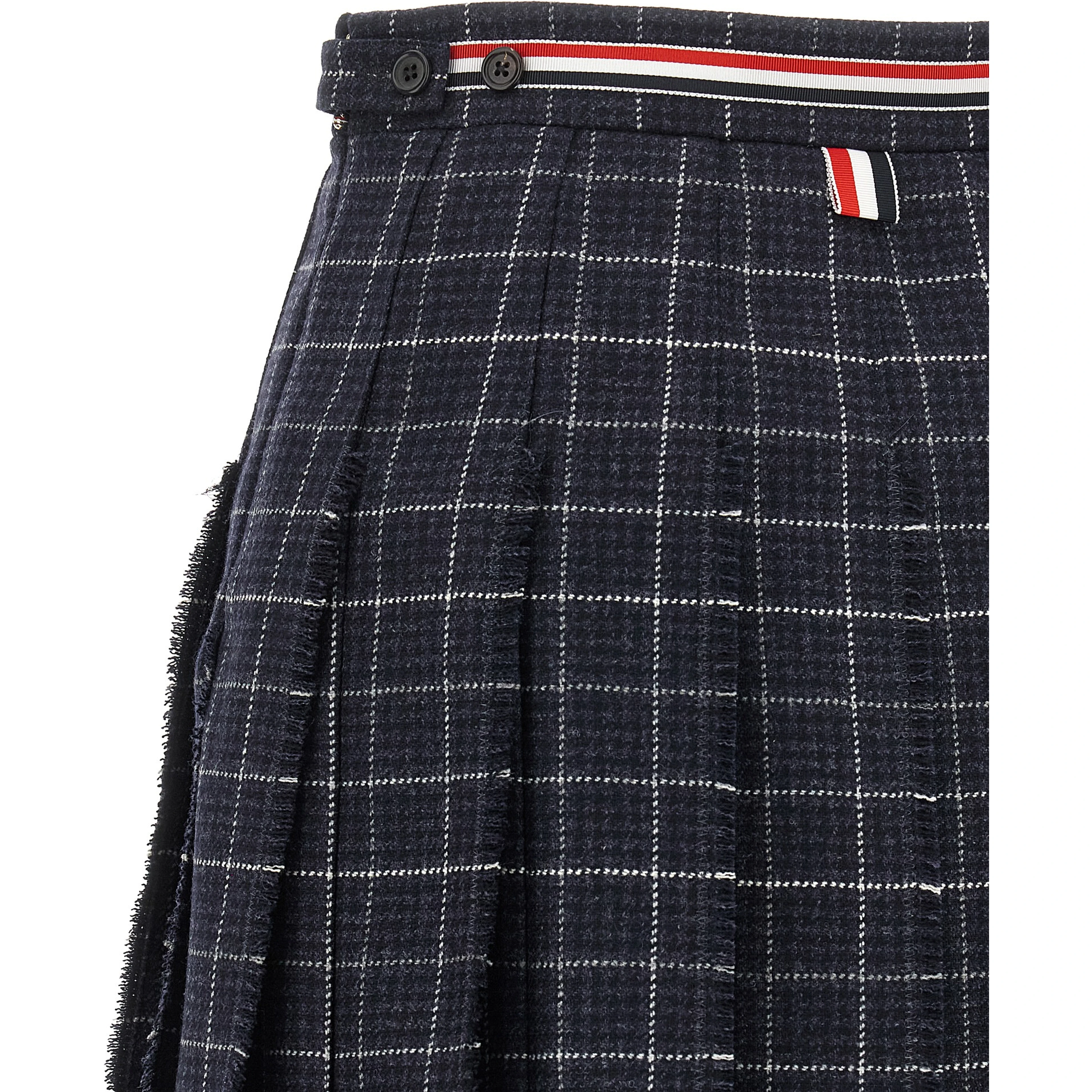 Blue Wool Long Skirt
