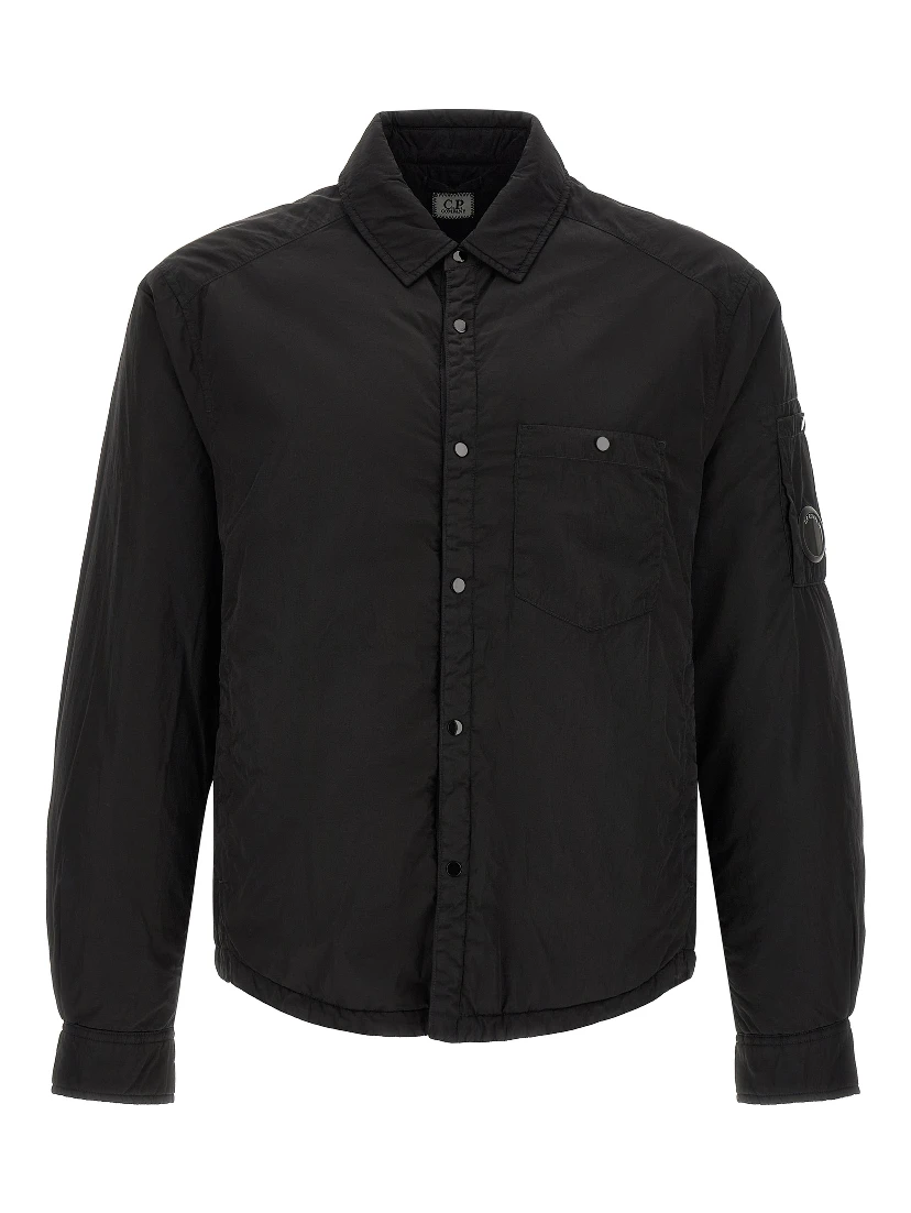 Black Polyamide Full-Length Jacket