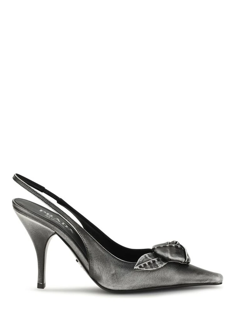 Gray Goatskin High Heel Pumps