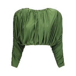 Bicolor Viscose Long Sleeve T-Shirt