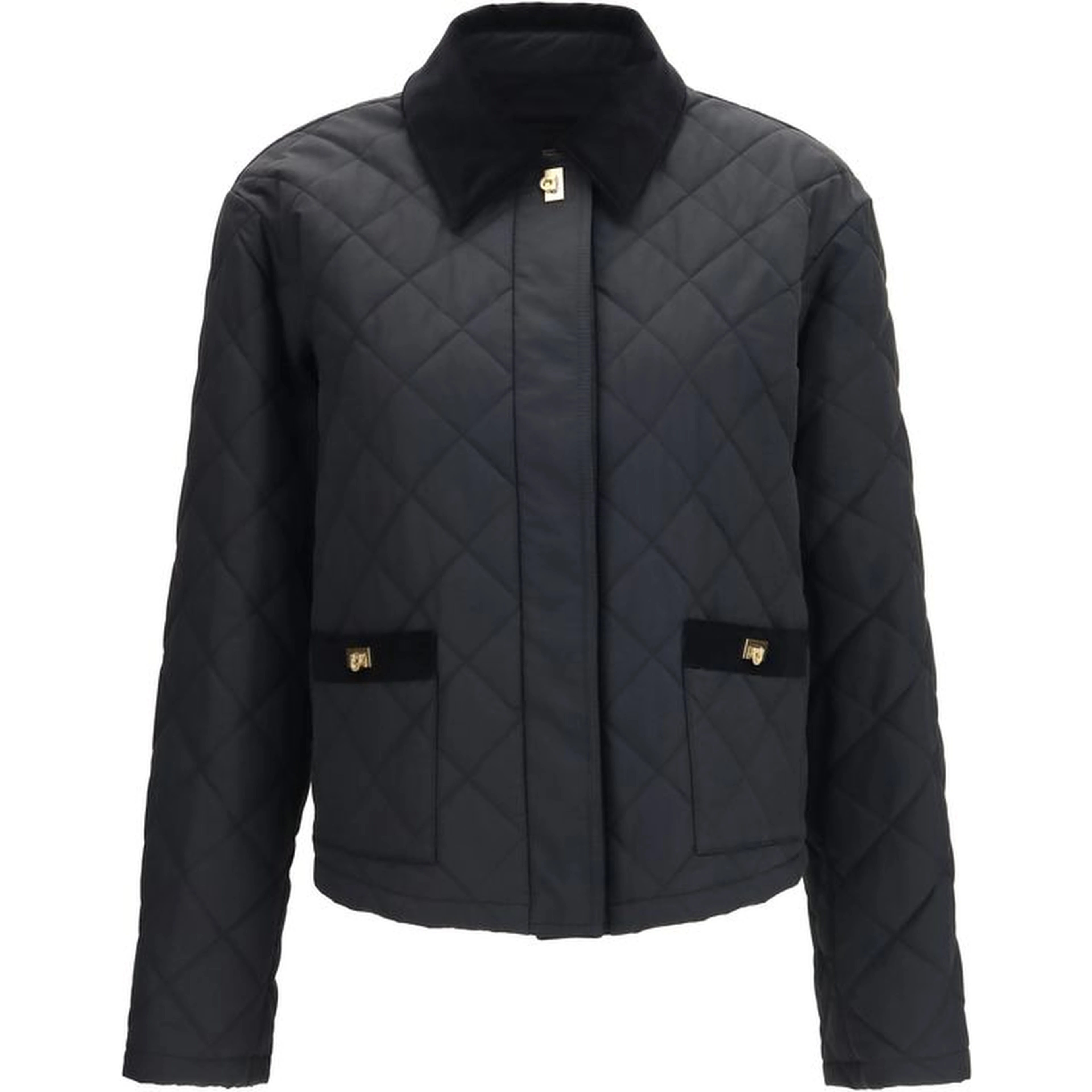 Black Cotton Full-Length Jacket