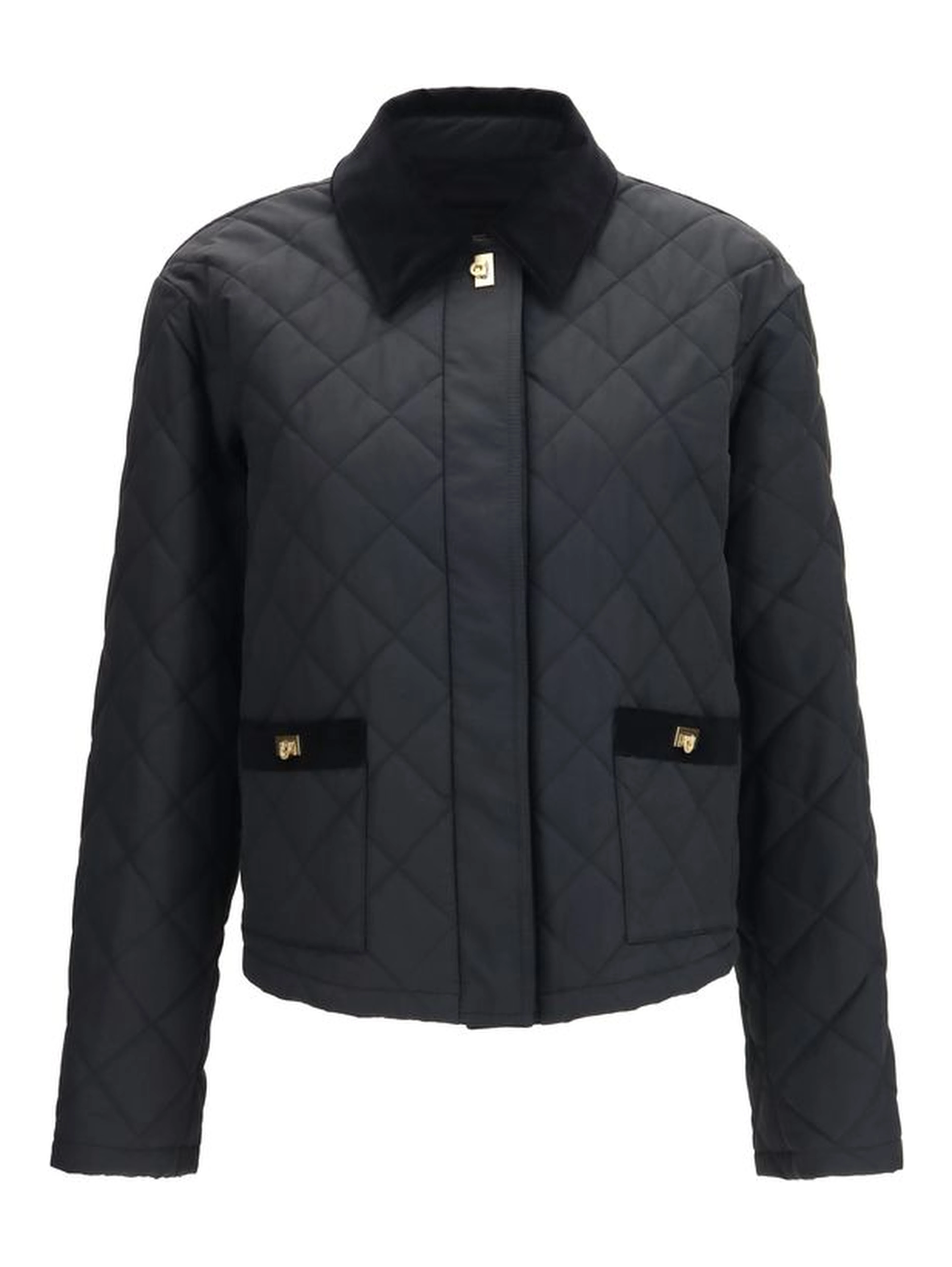 Black Cotton Full-Length Jacket