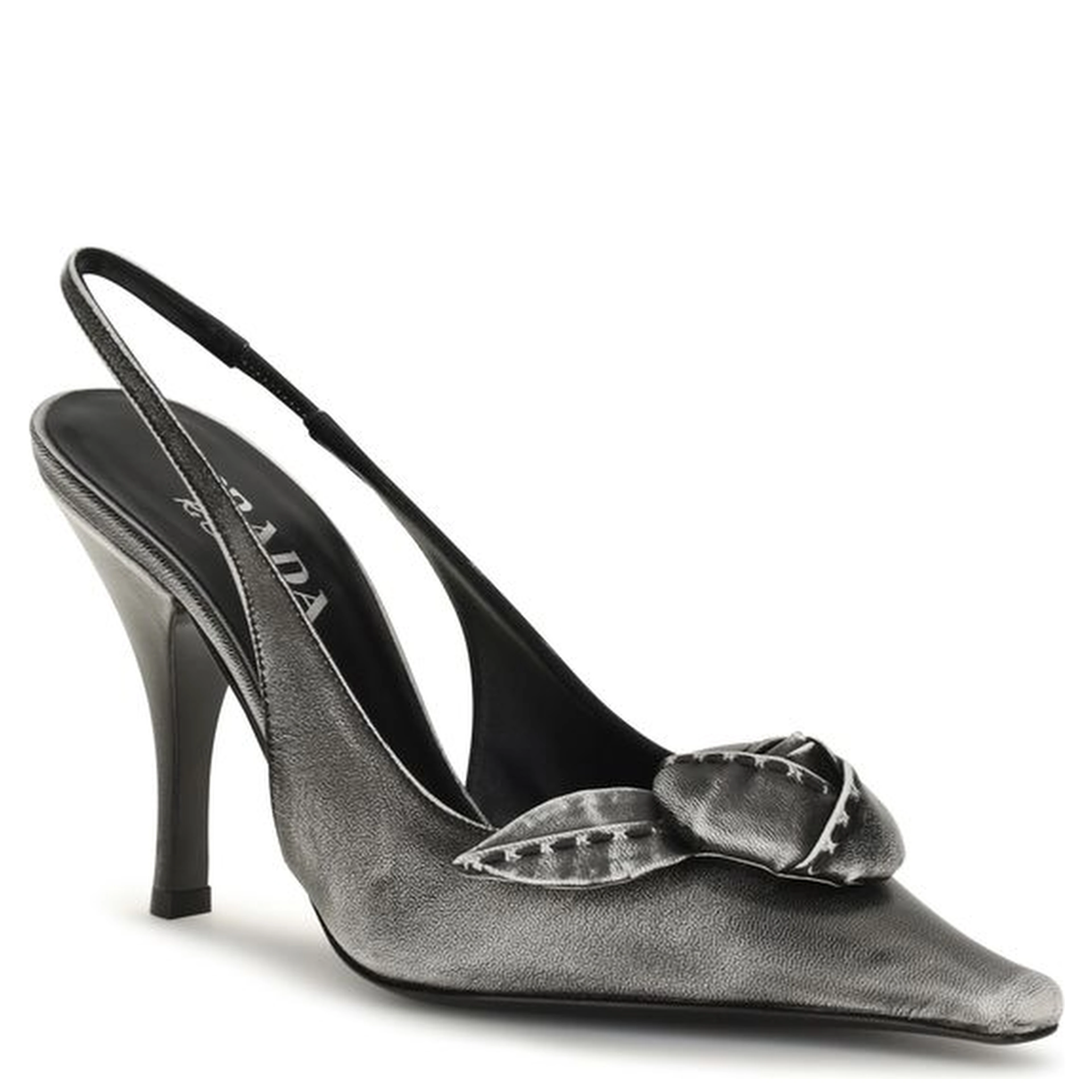 Gray Goatskin High Heel Pumps