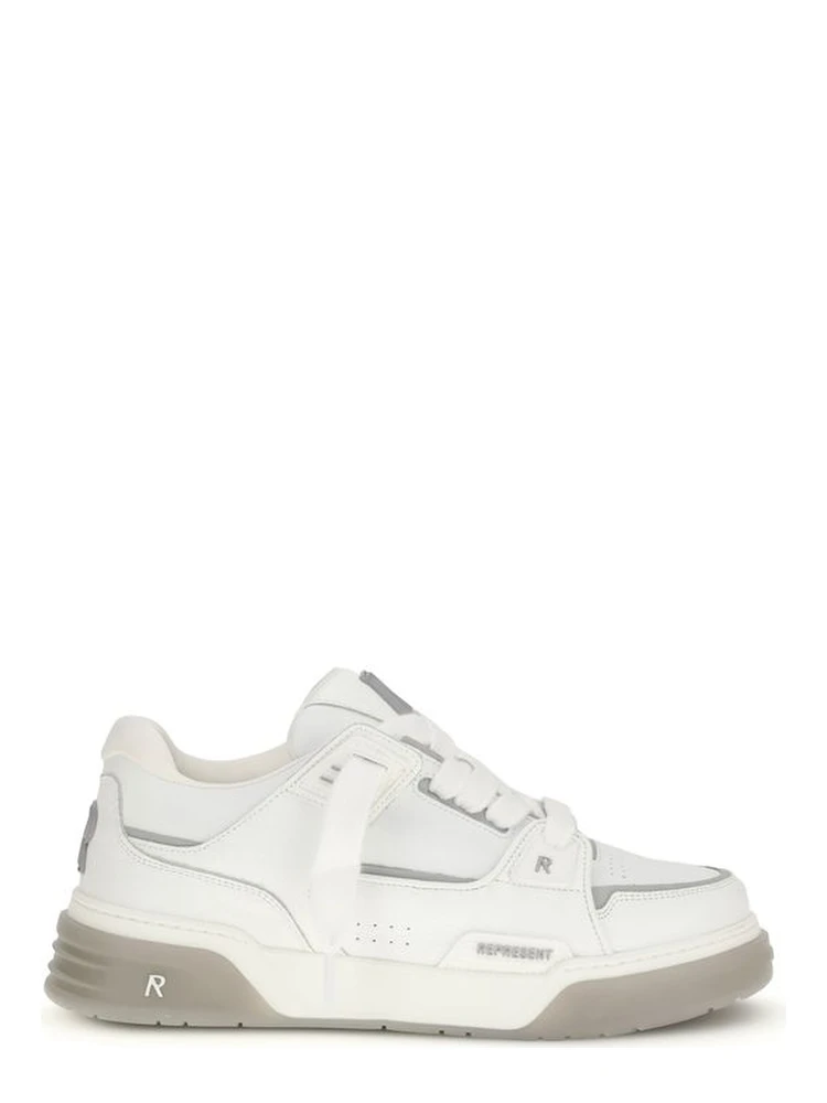 White Calf Leather Bos Taurus Sneakers