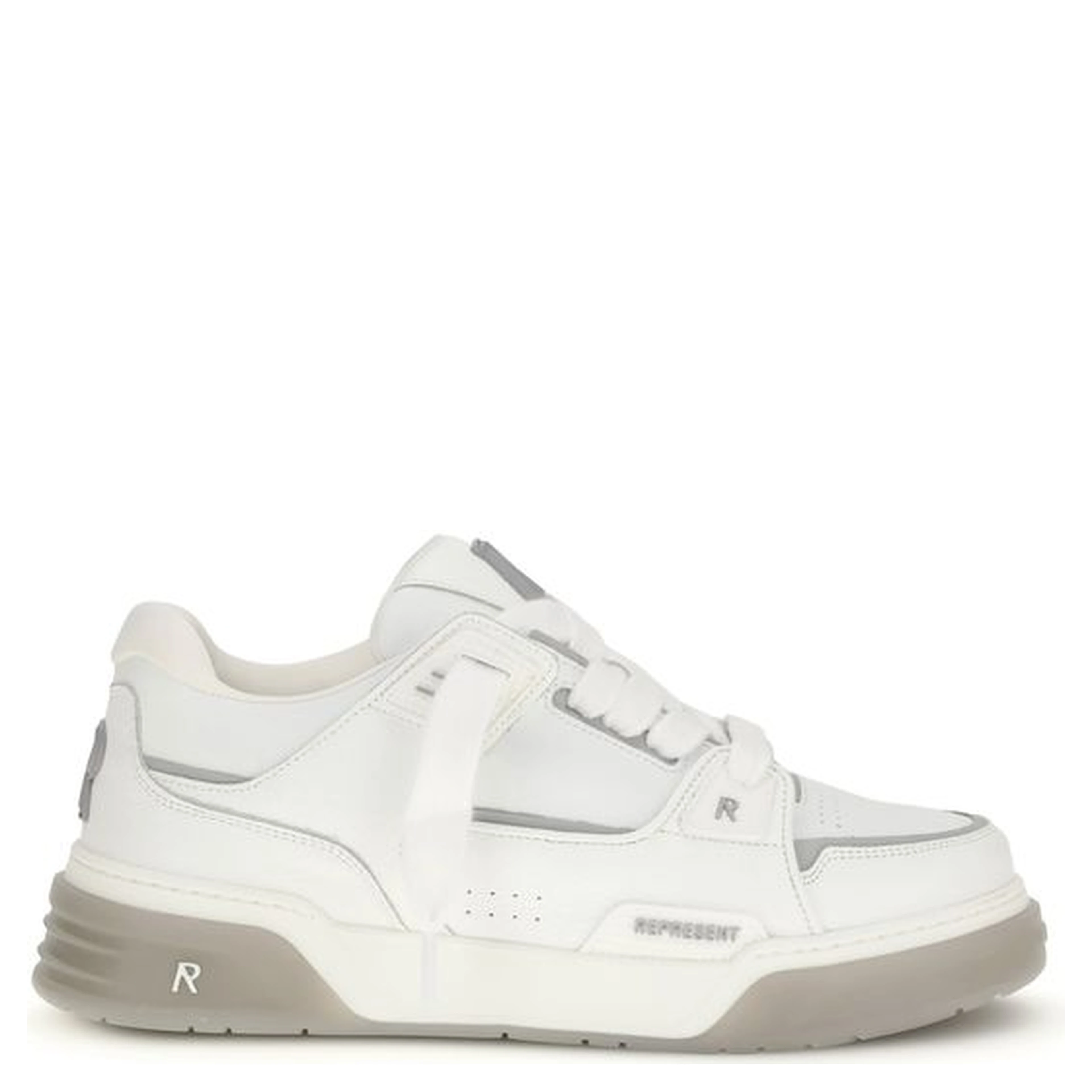 White Calf Leather Bos Taurus Sneakers
