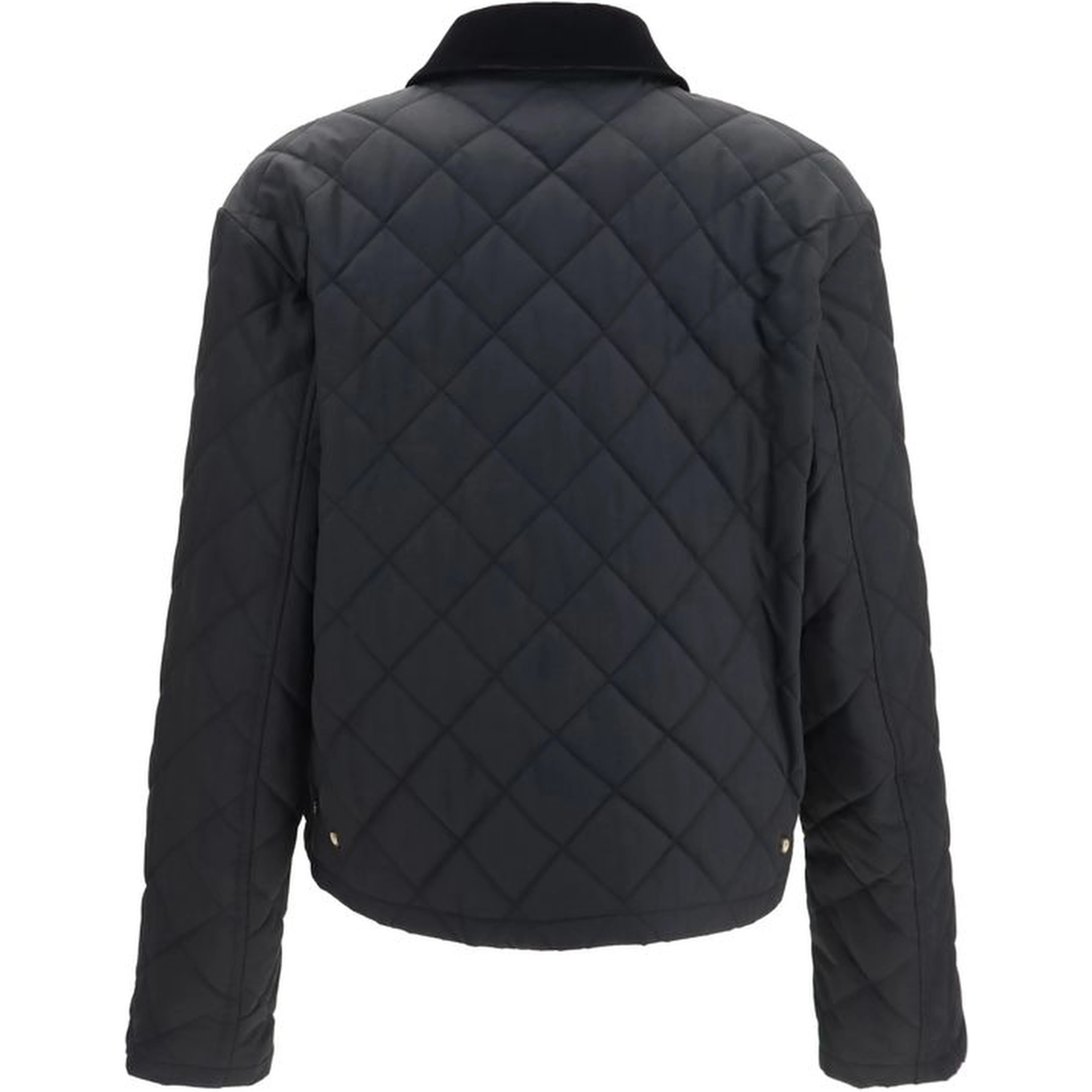 Black Cotton Full-Length Jacket