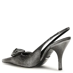 Gray Goatskin High Heel Pumps