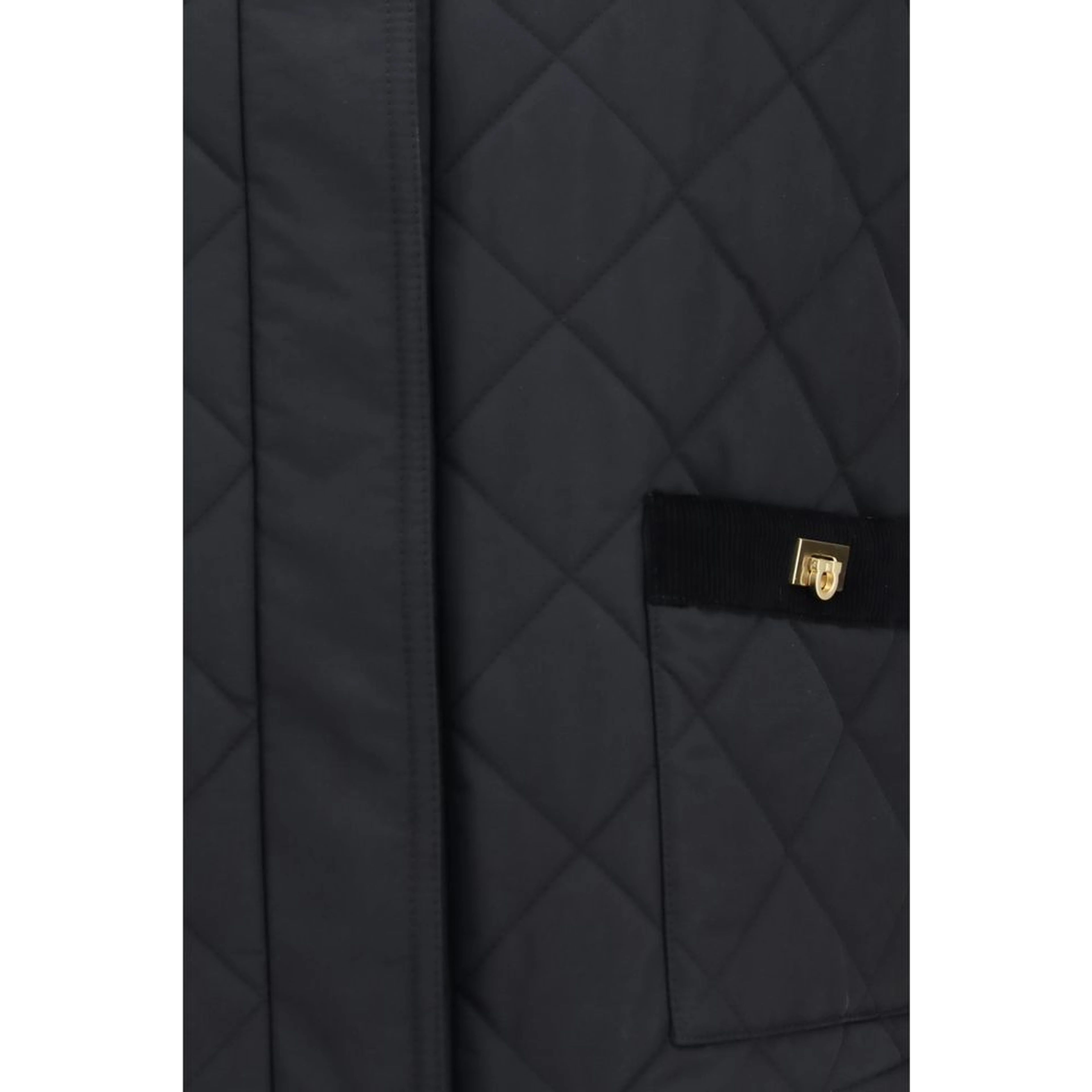 Black Cotton Full-Length Jacket
