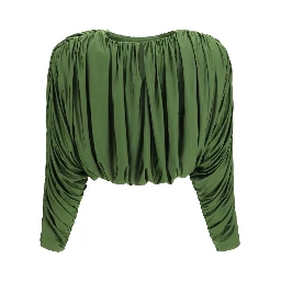 Bicolor Viscose Long Sleeve T-Shirt
