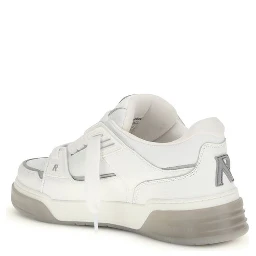 White Calf Leather Bos Taurus Sneakers