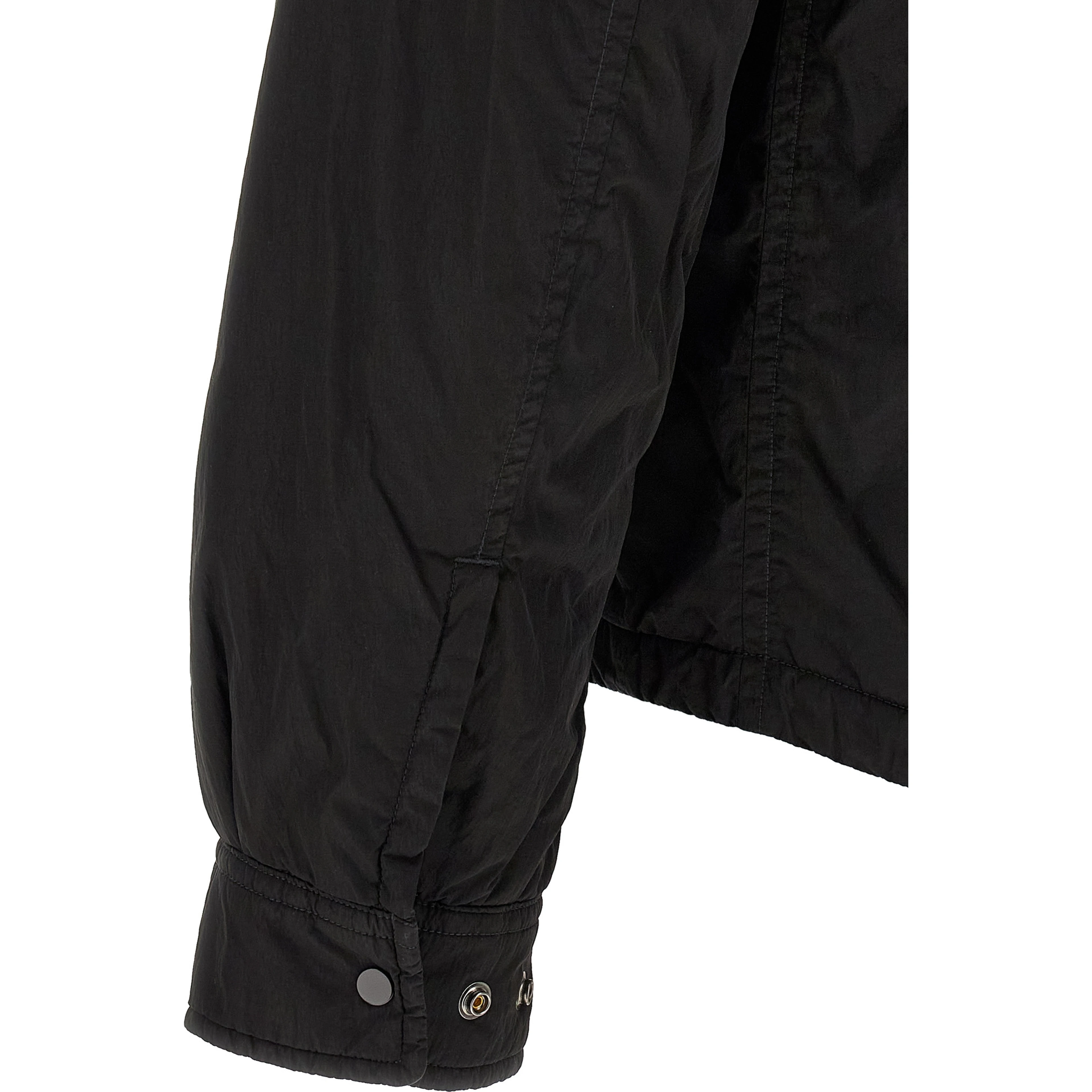 Black Polyamide Full-Length Jacket