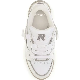 White Calf Leather Bos Taurus Sneakers