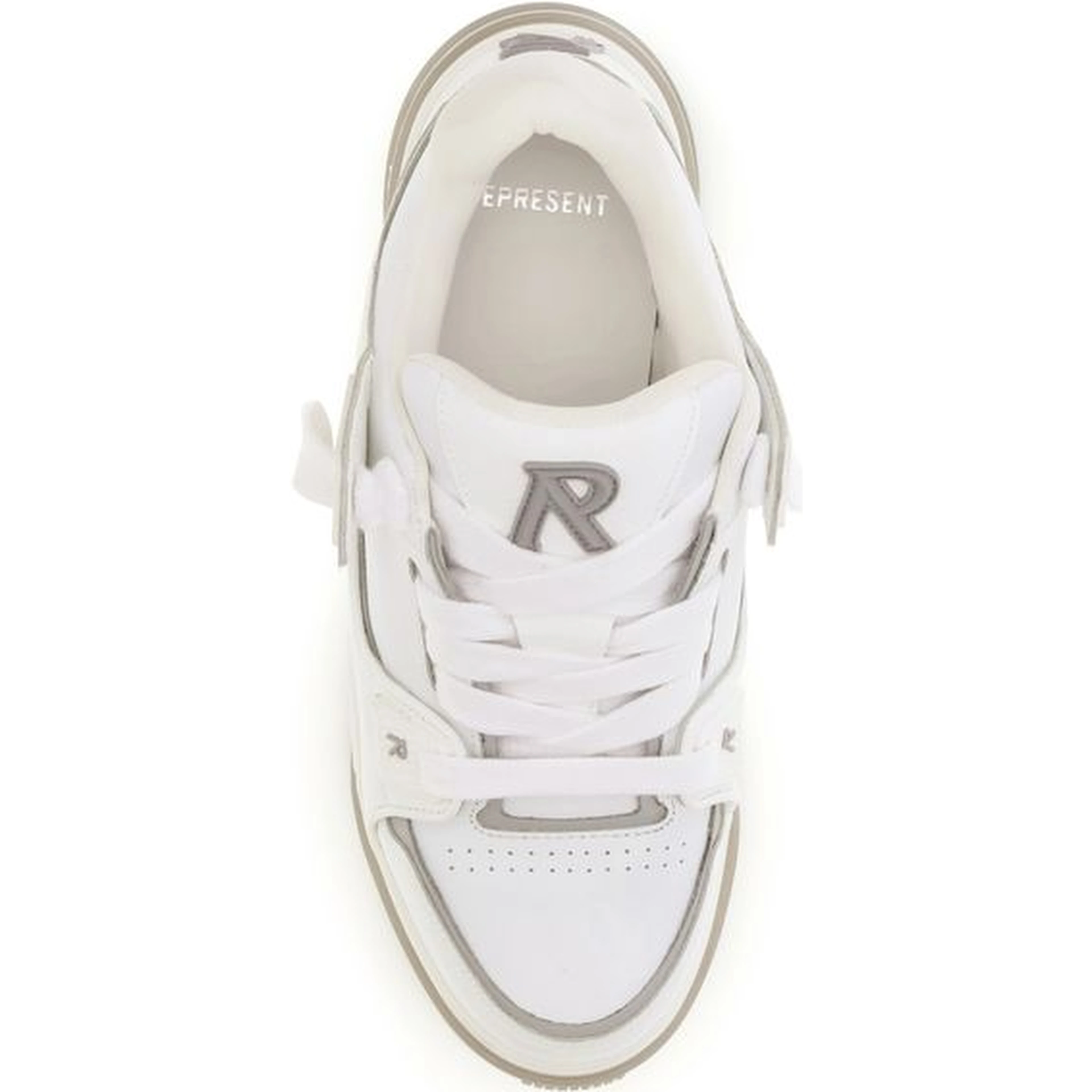 White Calf Leather Bos Taurus Sneakers