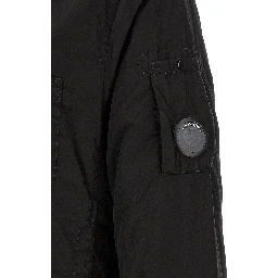 Black Polyamide Full-Length Jacket