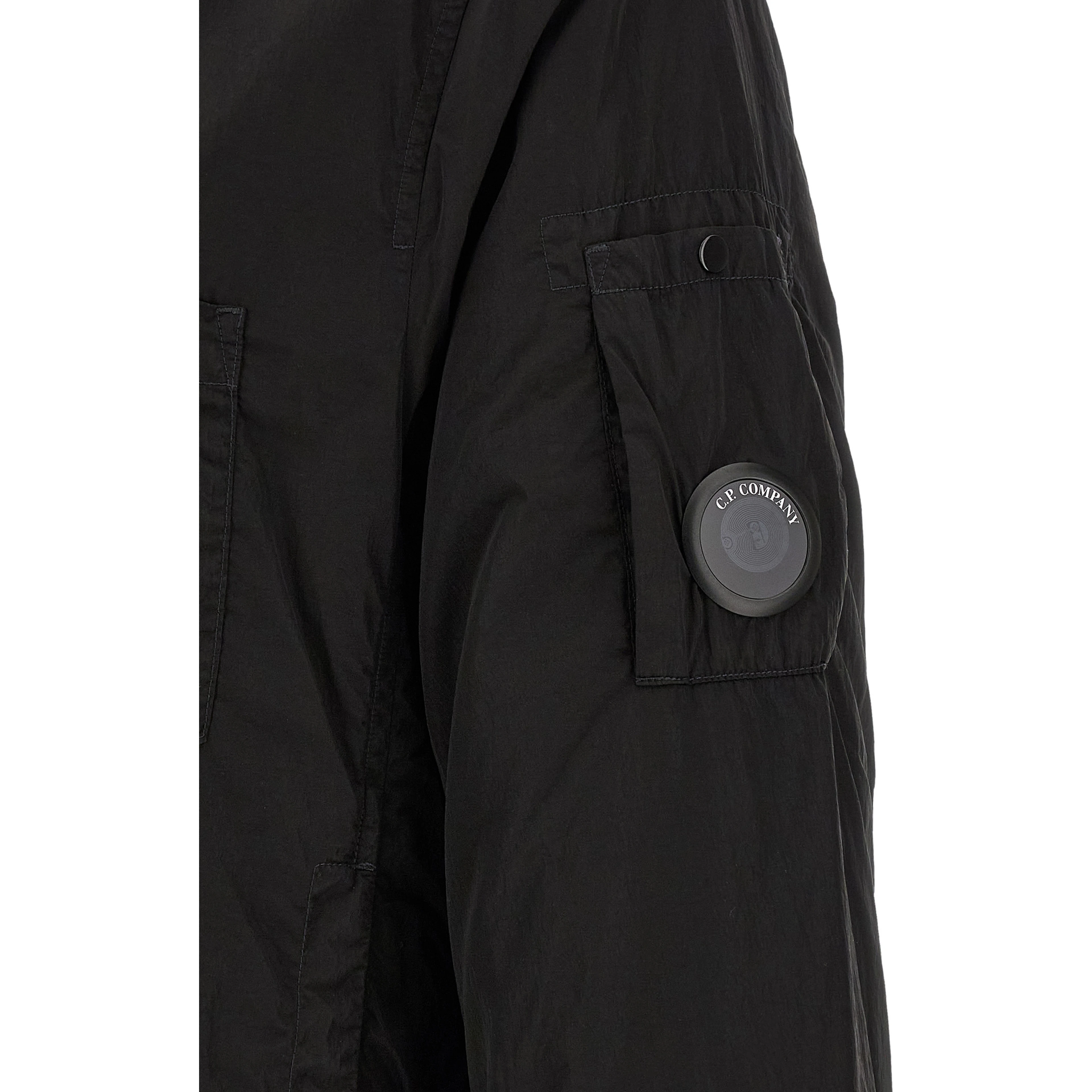 Black Polyamide Full-Length Jacket