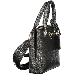 Black Polyurethane Women's Handbag
