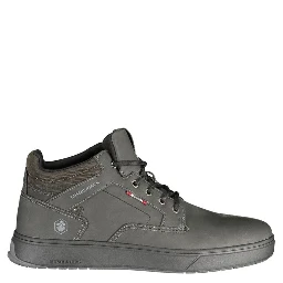 Black Polyurethane Men Sneaker