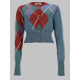 CARDIGAN "ARGYLE" CROPPED